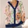 Pastel Halloween Ghost Pumpkin Stars for Casual Autumn Outings and Everyday Wear for Women All-over Print Knitted Cardigan - 4