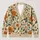 Orange Wildflower Botanical Motif for Casual Spring Layering and Everyday Boho Style All-over Print Knitted Cardigan - 1