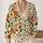 Orange Wildflower Botanical Motif for Casual Spring Layering and Everyday Boho Style All-over Print Knitted Cardigan - 2