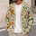 Orange Wildflower Botanical Motif for Casual Spring Layering and Everyday Boho Style All-over Print Knitted Cardigan - 5
