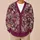 Vintage Raspberry Floral Blooms for Everyday Layering, Garden Brunch, and Cottage Style All-over Print Knitted Cardigan - 6