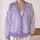 Lavender Floral Layering Style for Relaxed Everyday Outfits and Spring Weekend Wear All-over Print Knitted Cardigan - 2