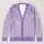 Lavender Floral Layering Style for Relaxed Everyday Outfits and Spring Weekend Wear All-over Print Knitted Cardigan - 1