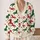 Red And Green Galloping Horses For Festive Equestrian Layering, Horse-Loving Women All-over Print Knitted Cardigan - 2