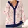 Pink Heart Argyle Valentine Style For Women, Campus Commutes And Casual Weekend Outings All-over Print Knitted Cardigan - 4