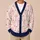 Pink Heart Argyle Valentine Style For Women, Campus Commutes And Casual Weekend Outings All-over Print Knitted Cardigan - 6