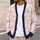 Pink Heart Argyle Valentine Style For Women, Campus Commutes And Casual Weekend Outings All-over Print Knitted Cardigan - 5