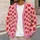 Red Heart Motif Valentine Layering Style for Women, Romantic Autumn Weekend Wear Looks All-over Print Knitted Cardigan - 5