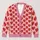 Red Heart Motif Valentine Layering Style for Women, Romantic Autumn Weekend Wear Looks All-over Print Knitted Cardigan - 1