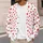 Women's Red Heart Motifs For Valentine's Day Cozy Layering, Casual Romance, And Gifting All-over Print Knitted Cardigan - 5