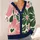 Graffiti Heart Floral Motifs for Spring Layering and Everyday Wear, Artistic Women All-over Print Knitted Cardigan - 4