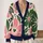 Graffiti Heart Floral Motifs for Spring Layering and Everyday Wear, Artistic Women All-over Print Knitted Cardigan - 2