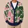 Graffiti Heart Floral Motifs for Spring Layering and Everyday Wear, Artistic Women All-over Print Knitted Cardigan - 6