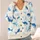 Blue Watercolor Fish For Coastal Office Layers And Relaxed Autumn Commuting For Women All-over Print Knitted Cardigan - 4