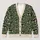 Green Frog Face Motifs for Casual Autumn Layering and Playful Youthful Street Style All-over Print Knitted Cardigan - 1