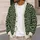Green Frog Face Motifs for Casual Autumn Layering and Playful Youthful Street Style All-over Print Knitted Cardigan - 5