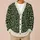 Green Frog Face Motifs for Casual Autumn Layering and Playful Youthful Street Style All-over Print Knitted Cardigan - 6