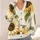 Sunflower Botanical Blooms for Relaxed Autumn Layering and Everyday Cottage Style Wear All-over Print Knitted Cardigan - 4