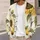 Sunflower Botanical Blooms for Relaxed Autumn Layering and Everyday Cottage Style Wear All-over Print Knitted Cardigan - 5