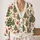 Gingerbread Trees, Candy Canes And Holly For Cozy Christmas Holiday Party Style Women All-over Print Knitted Cardigan - 2