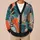 Abstract Coral Teal Organic Shapes for Office Layers and Weekend Street Style Women All-over Print Knitted Cardigan - 6