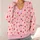 Red Heart Vine Valentine Style for Cozy Autumn Winter Layering and Everyday Wear Looks All-over Print Knitted Cardigan - 4