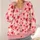 Red White Heart Valentine Motif for Romantic Everyday Layering, Women's Sweet Style All-over Print Knitted Cardigan - 4