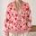 Red White Heart Valentine Motif for Romantic Everyday Layering, Women's Sweet Style All-over Print Knitted Cardigan - 2
