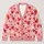 Red White Heart Valentine Motif for Romantic Everyday Layering, Women's Sweet Style All-over Print Knitted Cardigan - 1