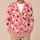Red White Heart Valentine Motif for Romantic Everyday Layering, Women's Sweet Style All-over Print Knitted Cardigan - 6