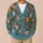 Teal Botanical Blooms For Relaxed Autumn Layering And Everyday Feminine Style Wardrobe All-over Print Knitted Cardigan - 6