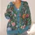 Teal Botanical Blooms For Relaxed Autumn Layering And Everyday Feminine Style Wardrobe All-over Print Knitted Cardigan - 4