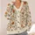 Rust Wildflower Meadow Motifs for Relaxed Everyday Layering, Women’s Botanical Style All-over Print Knitted Cardigan - 4