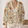 Rust Wildflower Meadow Motifs for Relaxed Everyday Layering, Women’s Botanical Style All-over Print Knitted Cardigan - 2