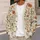 Rust Wildflower Meadow Motifs for Relaxed Everyday Layering, Women’s Botanical Style All-over Print Knitted Cardigan - 5