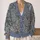 Blue Gray Paisley Florals for Relaxed Everyday Layering and Youthful Weekend Style All-over Print Knitted Cardigan - 2