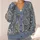 Blue Gray Paisley Florals for Relaxed Everyday Layering and Youthful Weekend Style All-over Print Knitted Cardigan - 4
