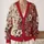 Burgundy Paisley Florals for Relaxed Autumn Layering and Everyday Bohemian Weekend Style All-over Print Knitted Cardigan - 2