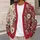 Burgundy Paisley Florals for Relaxed Autumn Layering and Everyday Bohemian Weekend Style All-over Print Knitted Cardigan - 5