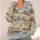 Watercolor Highland Sheep And Black Dog Scene For Cozy Countryside Weekend Layering All-over Print Knitted Cardigan - 4