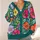 Colorful Botanical Florals for Relaxed Layering, Weekend Strolls, and Creative Women All-over Print Knitted Cardigan - 4