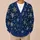 Gold Snowflakes on Midnight Blue for Festive Winter Layering and Holiday Gatherings All-over Print Knitted Cardigan - 6