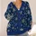 Gold Snowflakes on Midnight Blue for Festive Winter Layering and Holiday Gatherings All-over Print Knitted Cardigan - 4