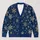 Gold Snowflakes on Midnight Blue for Festive Winter Layering and Holiday Gatherings All-over Print Knitted Cardigan - 1