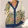 Bohemian Wildflower Meadow with Folk Bands for Vacation Layering, Women's Everyday Style All-over Print Knitted Cardigan - 4