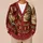 Christmas Cat Holding Wine Glass for Cozy Holiday Gatherings, Women’s Seasonal Gift All-over Print Knitted Cardigan - 6