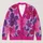 Vibrant Magenta Floral Blooms for Colorful Everyday Layering, Artful Style, and Women All-over Print Knitted Cardigan - 1