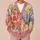 Vintage Impressionist Floral Blooms for Office Casual Fall Layering Women's Wardrobe All-over Print Knitted Cardigan - 6