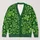 Green Paisley Clover Swirls For St. Patrick’s Day Gatherings And Everyday Women All-over Print Knitted Cardigan - 1