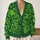 Green Paisley Clover Swirls For St. Patrick’s Day Gatherings And Everyday Women All-over Print Knitted Cardigan - 2